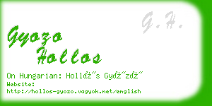 gyozo hollos business card